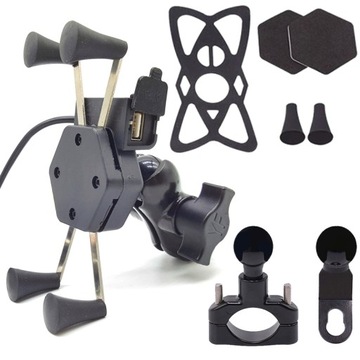 MC7CL UCHWYT NA TELEFON USB 2.1A MOTOCYKLOWY