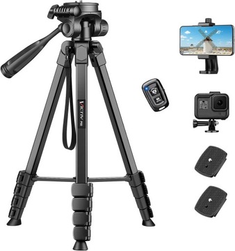 STATYW DO APARATU SMARTFONA TRIPOD REGULOWANY DO 172 CM LEKKI Z TORBĄ