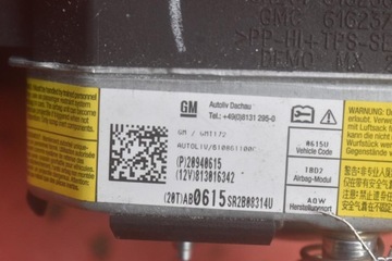 AIRBAG ULOŽENÍ VZDUCHOVÁ ŘIDIČE 20940615 CHEVROLET EQUINOX 2 II 10-15