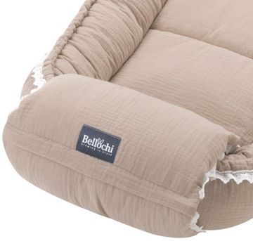 Кокон-гнездо Bellochi Cuddly Muslin Beige 4в1 для малышей