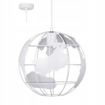 Lampa wisząca GLOBUS metal biały