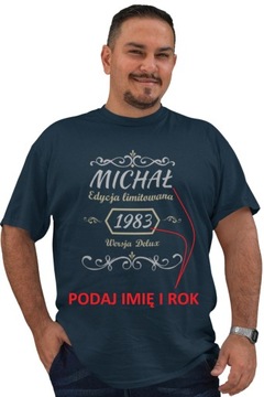KOSZULKA T-SHIRT PREZENT URODZINY KAŻDE IMIĘ ROK