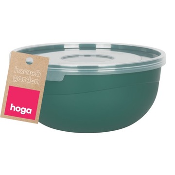 MISECZKA MISKA KUCHENNA PLASTIKOWA DO ŻYWNOŚCI Z POKRYWKĄ 0,7L 14CM ZIELONA