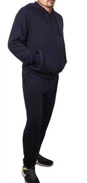 DRES MĘSKI DRESY kaptur SPODNIE bluza czarny 911 M