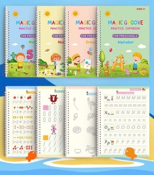 ВОЛШЕБНЫЕ КНИГИ ДЛЯ ОБУЧЕНИЯ ПИСЬМУ СЧЕТУ РИСОВАНИЕ ОБУЧЕНИЕ КАЛЛИГРАФИИ 4