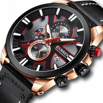 ZEGAREK MĘSKI CURREN KLASYCZNY ELEGANCKI CHRONOGRAF DATOWNIK 5 KOLORÓW