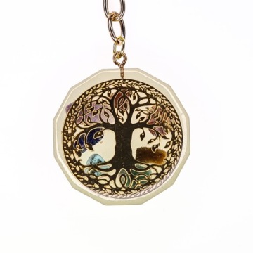 ŚWIECĄCY BRELOK LUMINESCENCYJNY DRZEWO ŻYCIA AMETYST TURKUS OPAL ZAWIESZKA