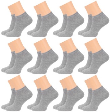 12x STOPKI BAWEŁNA damskie skarpetki niskie 39-41