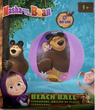 МАША И МЕДВЕДЬ ПЛЯЖНЫЙ МЯЧ НАДУВНОЙ ПЛЯЖНЫЙ