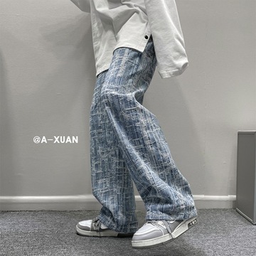 Korean Fashion Trendyol Men Jeans Vintage Men's Je