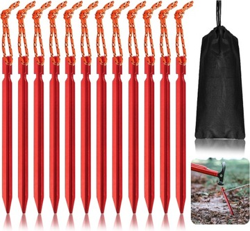 12X SZPILKI ŚLEDZIE NAMIOTOWE MONTOWANIE NAMIOTU KEMPING LAS SURVIVAL 18cm