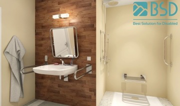 Drążek narożny zasłony prysznicowej stały 90x90 cm