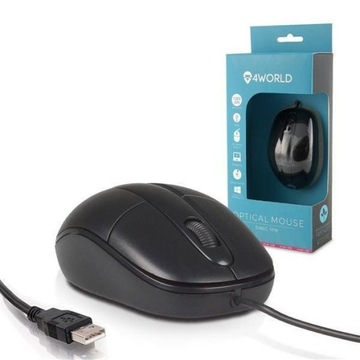 4World Mysz optyczna Basic Line Small, USB