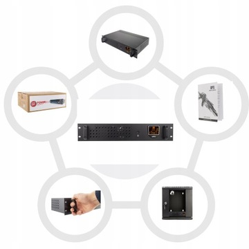 Источник бесперебойного питания UPS PowerBox 850ВА, стойка 19, 2U