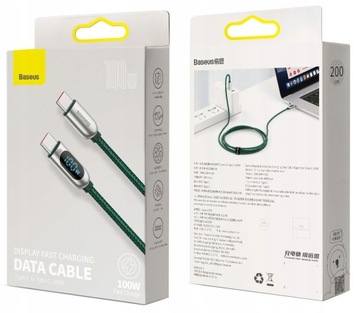 КАБЕЛЬ BASEUS USB-C ДЛЯ БЫСТРОЙ ЗАРЯДКИ ТИПА C ДЛЯ HUAWEI SAMSUNG XIAOMI 100 Вт