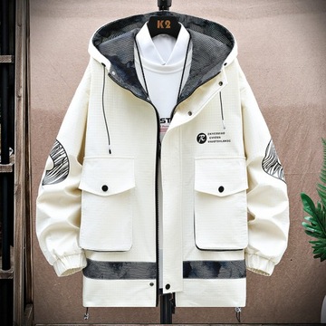 2023 Новая весенняя мужская куртка с капюшоном, дышащая верхняя одежда