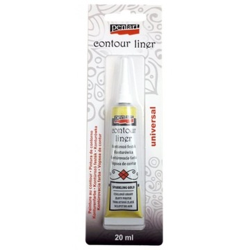 PENTART KONTURÓWKA 20 ml METALICZNY ZŁOTY BROKAT