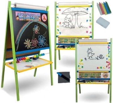 МАГНИТНАЯ ДОСКА 5в1, МЕЛ, БУМАГА, СЧЕТЫ