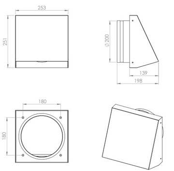 Воздухозаборник пусковой установки K7 fi200