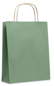 TORBA PAPIEROWA 210x180x80mm 90gr EKO ZIELONA Prezentowa