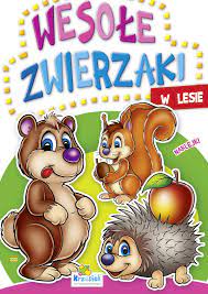 Wesołe zwierzaki w lesie MALOWANKA KRZESIEK KOLORO
