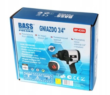 ПНЕВМАТИЧЕСКИЙ УДАРНЫЙ гайковерт BASS 3/4 ДЛЯ КОЛЕС 2100НМ