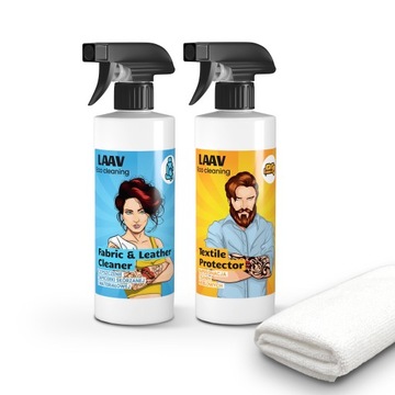 ZESTAW do czyszczenia i impregnacji tapicerki samochodowej + GRATIS LAAV