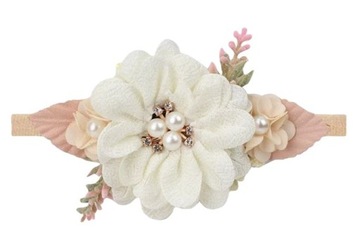 OPASKA na głowę dla niemowląt CHRZEST ROCZEK SESJA