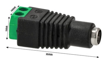 Набор разъемов постоянного тока, штекер постоянного тока 2,1 x 5,5 мм ДЛЯ светодиодов