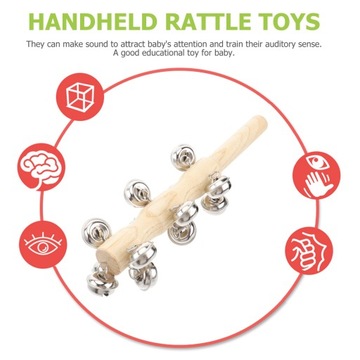 ДЕТСКИЕ КОЛОКОЛЬЧИКИ ДЕРЕВЯННЫЕ ПОГРАМКИ В ОСНОВНОМ ЦВЕТЕ