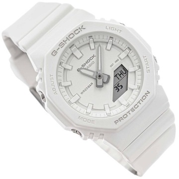 DAMSKI ZEGAREK CASIO GMA-P2100-7AER G-SHOCK BIAŁY PASEK TIMER ALARM 200M