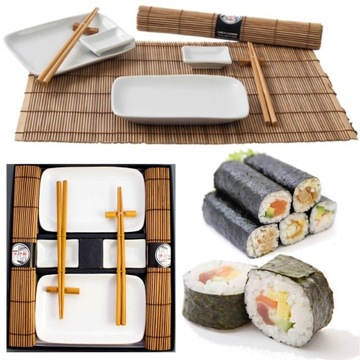 Zestaw Ceramika Do Sushi Brązowy Dla 2 Osób Idealny Na Prezent PROORIENT