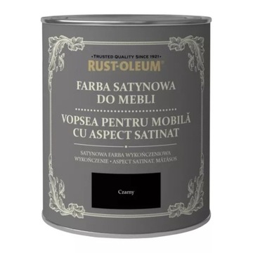 FARBA KREDOWA DO MEBLI RUSTOLEUM SATYNA CZARNY 125