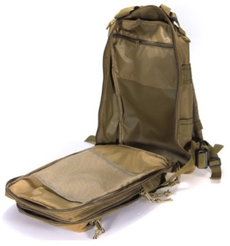 РЮКЗАК ВОЕННО ТАКТИЧЕСКИЙ ТУРИСТИЧЕСКИЙ ГОРОДСКОЙ ЧЕРНЫЙ +ФЛАГ+КАРАБИН 30Л