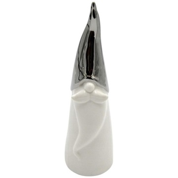OZDOBA ŚWIATECZNA PORCELANOWA FIGURKA MIKOŁAJ GNOM SKRZAT 17CM