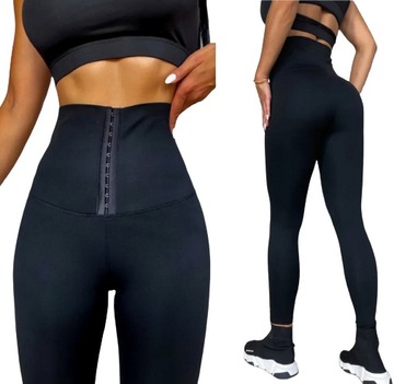 LEGGINSY Getry Fitness KRYJĄCE MODELUJĄCE FIT L/XL