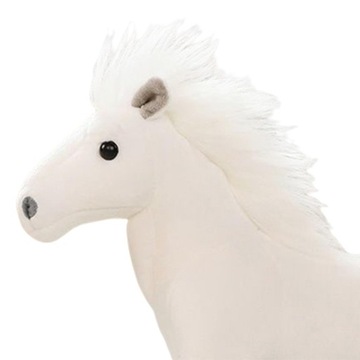 Красивая плюшевая лошадь Реалистичная белая лошадь