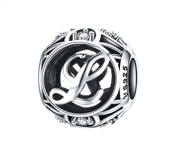 Charms ZAWIESZKA LITERA L LITERKA CYRKONIE S925
