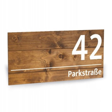 tabliczka tablica ADRES numer domu 46x20 aluminium