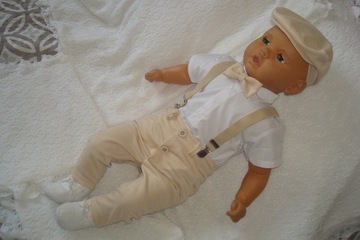 БЕЖЕВЫЙ КОМПЛЕКТ ЛЕТНЕЙ ОДЕЖДЫ /КРЕЩЕНИЕ/СВАДЬБА/ 80