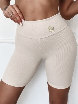 Велосипедки в рубчик Утягивающие леггинсы SHORTS 462 черные 4XL/5XL