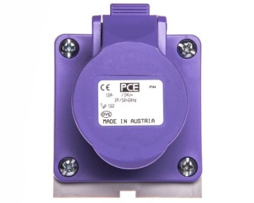 Фиксированная розетка никелированная GS162 24В 16А 2П IP44 PCE