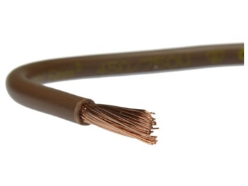 Przewód kabel linka LGY 1x4mm2 na metry brązowy