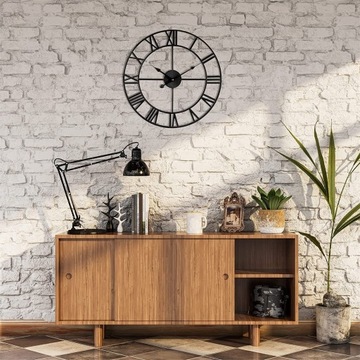 ZEGAR ŚCIENNY RETRO LOFT RZYMSKI VINTAGE 3D 50cm