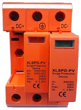 Ограничитель перенапряжения PV 1000 В постоянного тока, 2P, фотогальваника