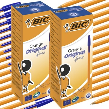 BIC ORANGE FINE DŁUGOPIS JEDNORAZOWY SZKOLNY BIUROWY NIEBIESKI x40