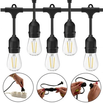 САДОВЫЙ СВЕТОДИОДНЫЙ ЦЕПЬ СВЕТОДИОДНЫХ E27 НАБОР