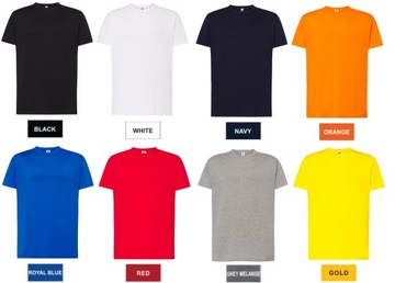 Zestaw koszulek T-shirt bawełna Certyf. kolory 9XL