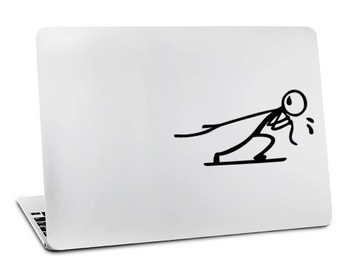 Cartoon Cat Hug the Logo Sticker for Macbook Skin Air 11 13 Pro 13 15 17Ret