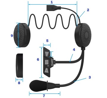 ЛЮБАЯ мотоциклетная гарнитура Bluetooth 5.2